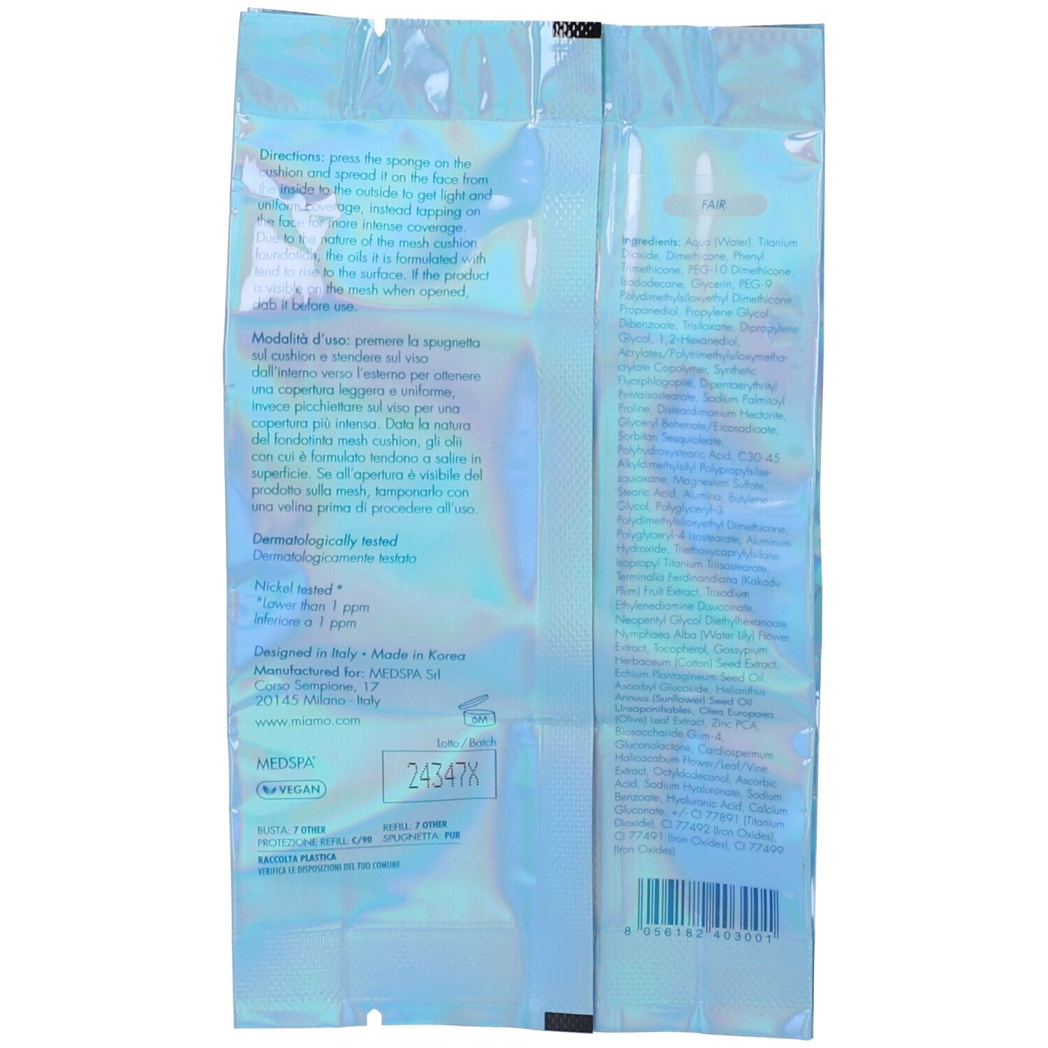 MIAMO SECOND SKIN MESH REF FAI