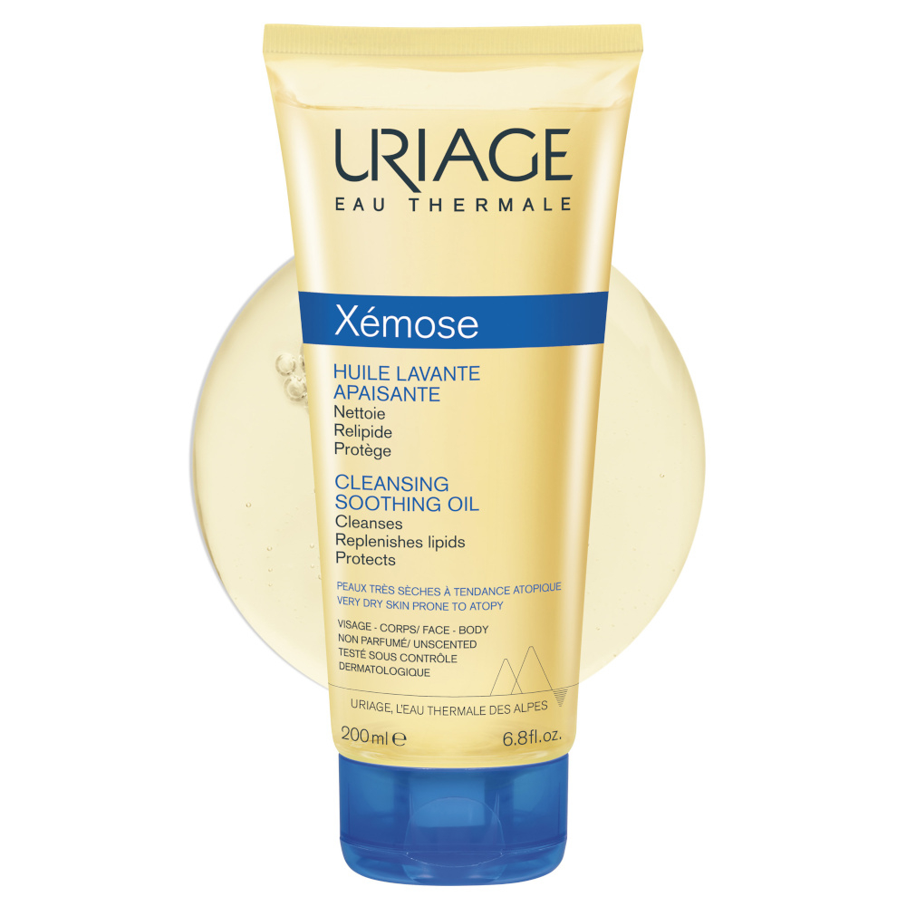 Uriage Xémose Olio Lavante Lenitivo Corpo Doccia e Bagno per pelle secca, a tendenza atopica 200 ml