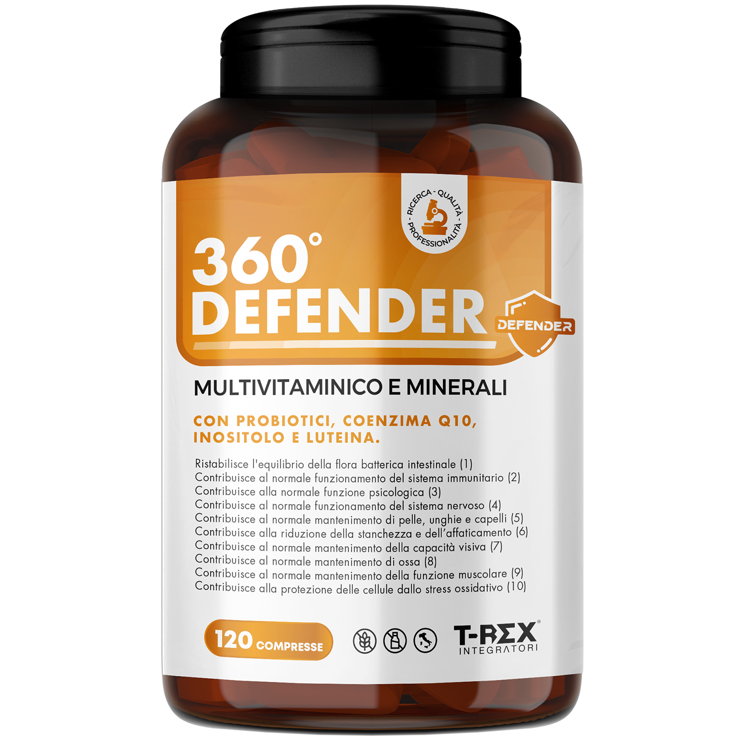 T-Rex Integratori 360° Defender 120 Compresse - Integratore Di Vitamine E Minerali