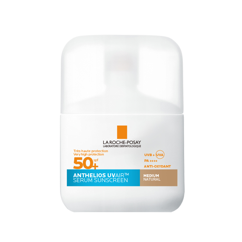 La Roche-Posay - Anthelios Uvair Serum Sunscreen SPF50+ Viso 50 ml - Tonalità Media