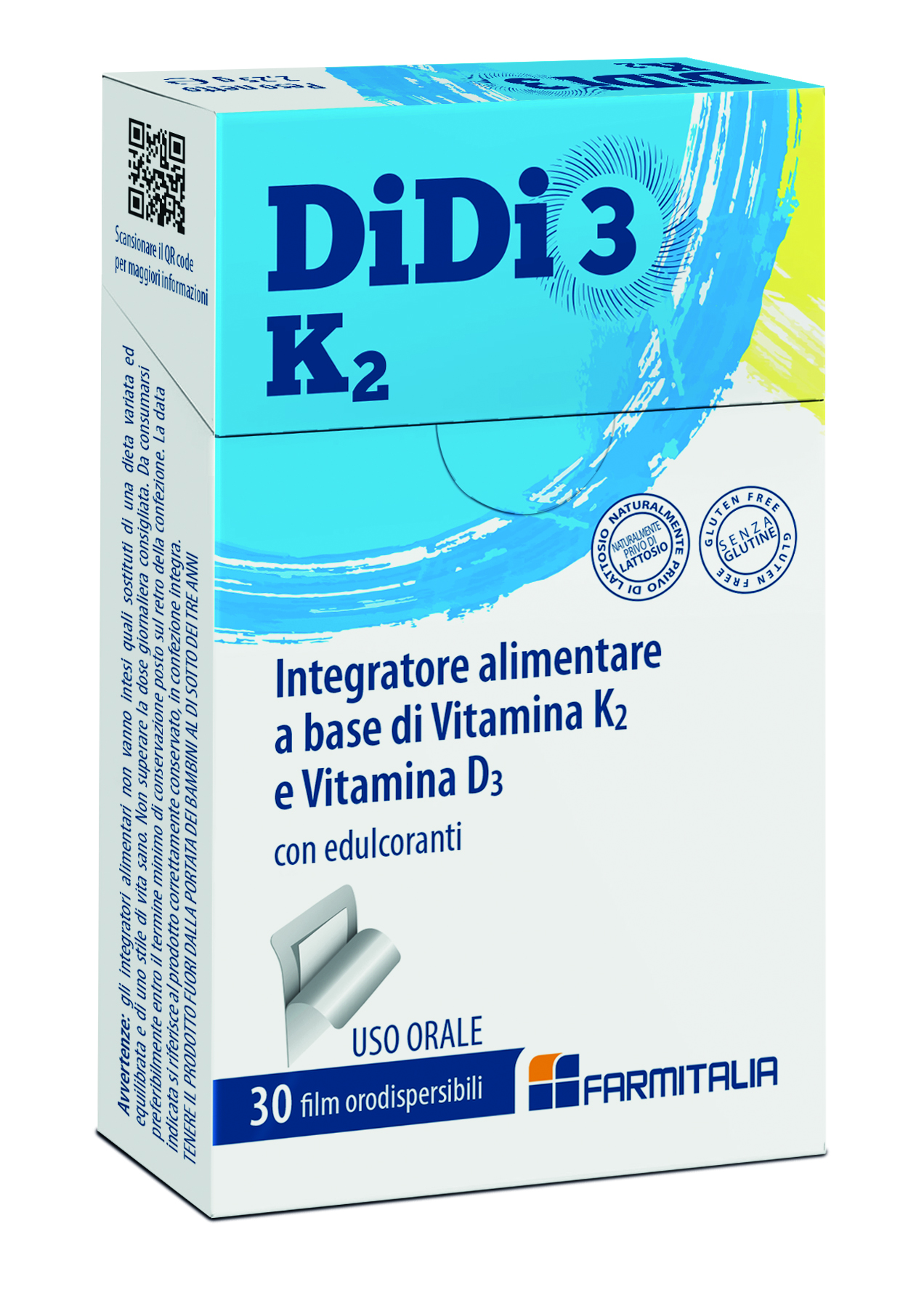 DiDi3 K2 - Integratore Di Vitamina K2 E D3 30 Film Orodispersibili