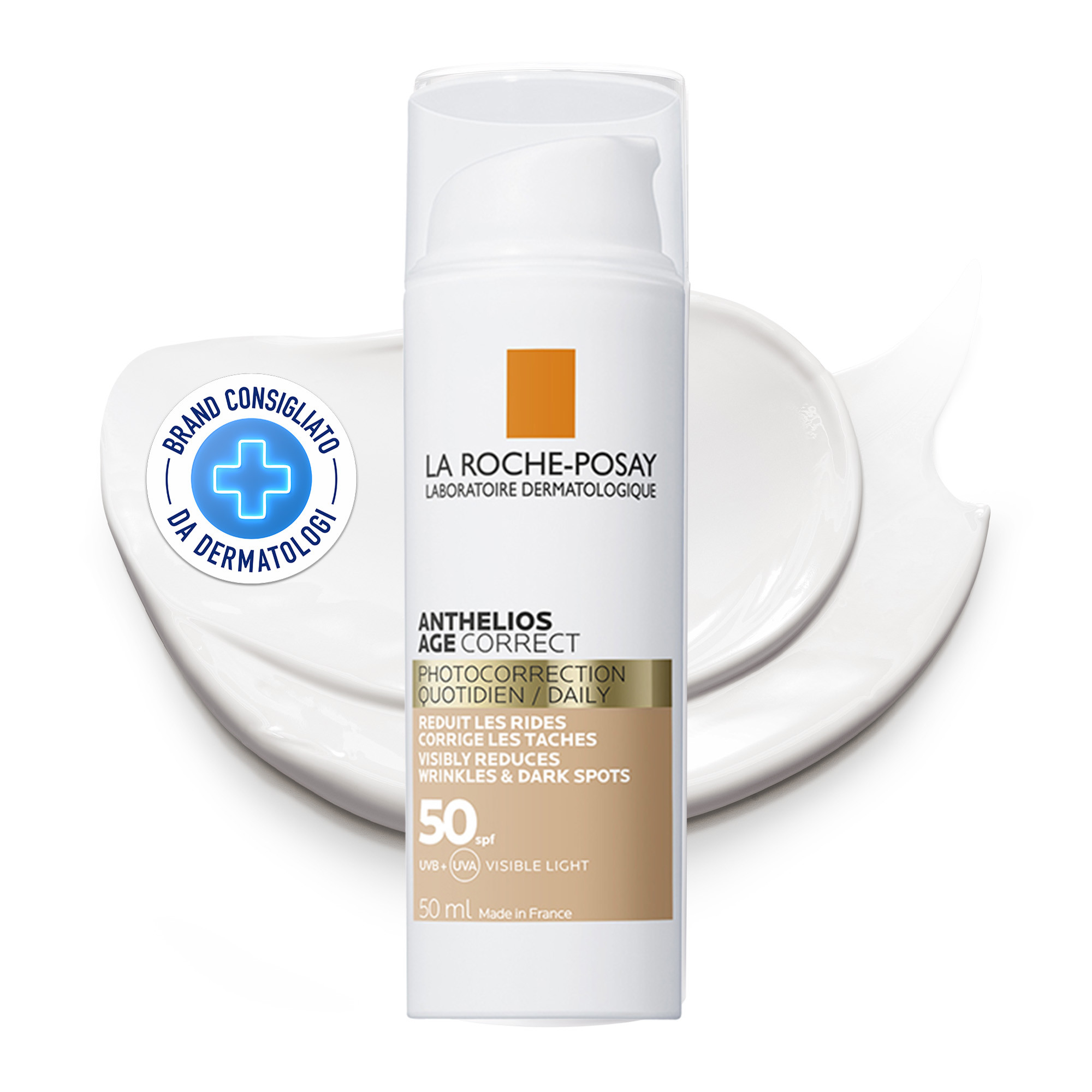 La Roche-Posay Anthelios Age Correct - Fotocorrettore Quotidiano SPF50+ Viso 50 ml
