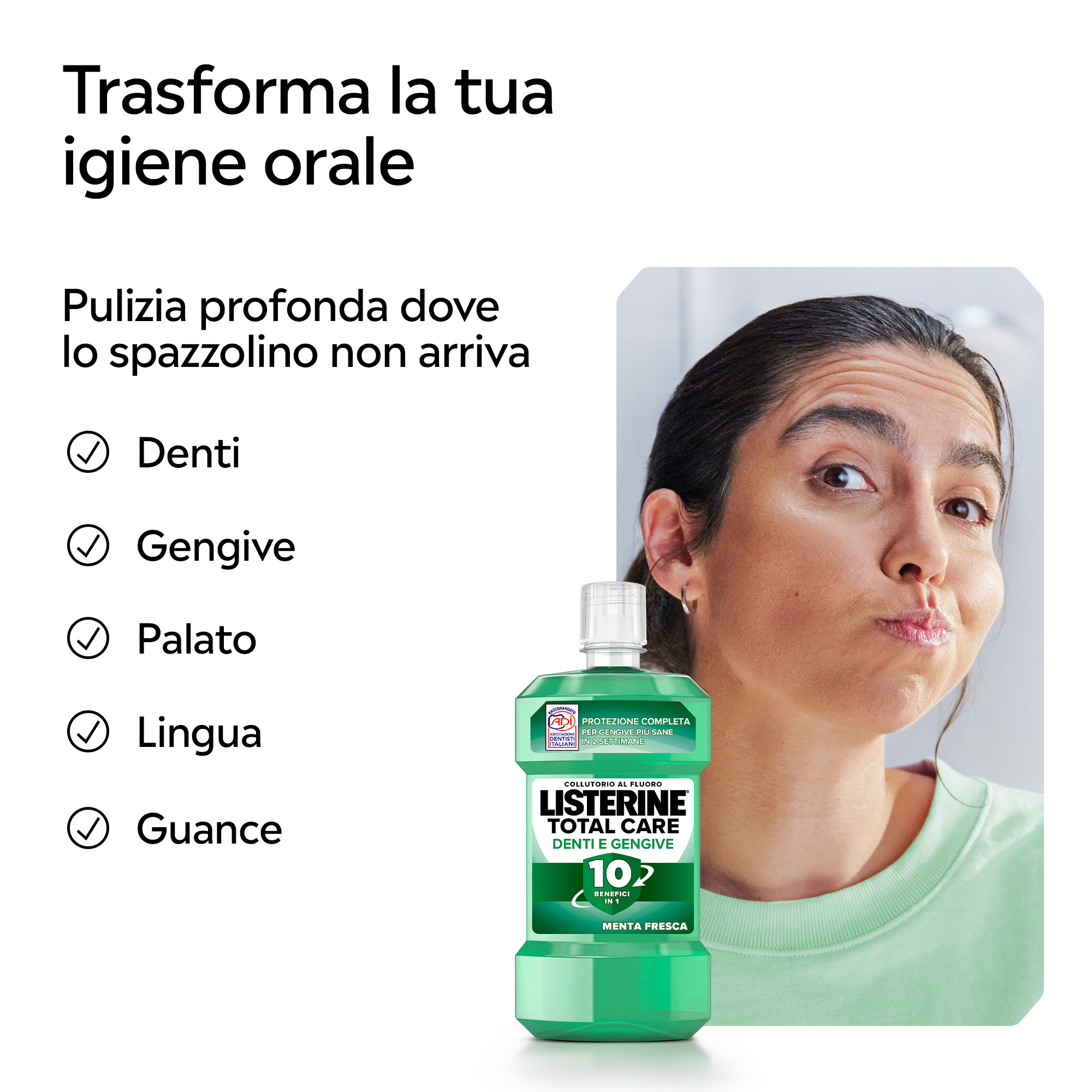 Listerine Total Care Difesa Denti E Gengive - Collutorio Alla Menta 500 ml