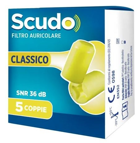 Earplug Scudo Classic Tappi Auricolari 5 Coppie Earplug Scudo Classic Tappi Auricolari 5 Coppie