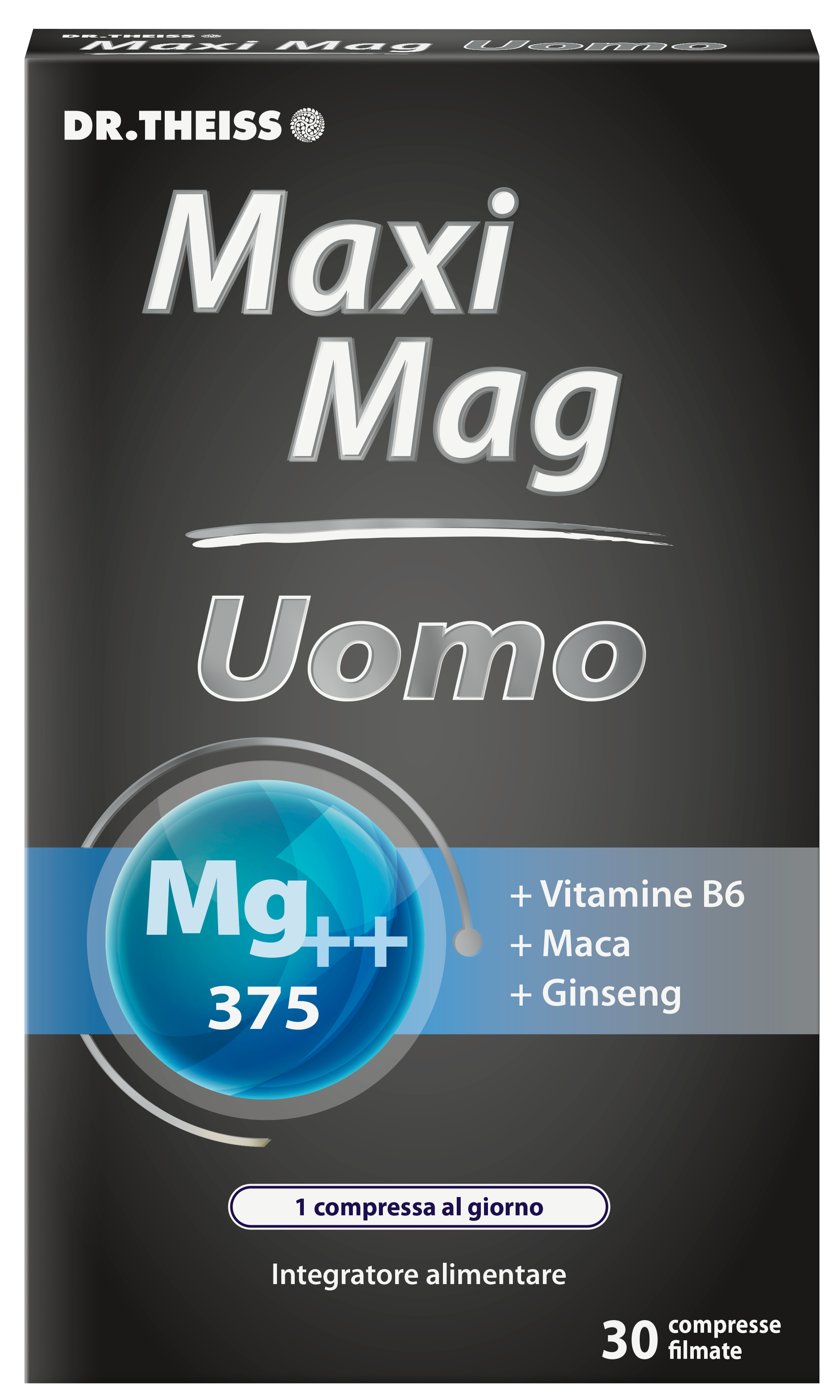 Dr. Theiss - Maxi Mag Magnesio Uomo 30 Compresse - Integratore Per Stanchezza E Affaticamento 