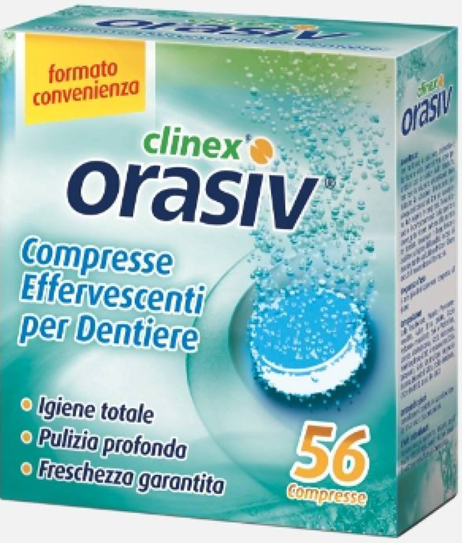 Orasiv Clinex Compresse Effervescenti Protesi Dentale 56 Pezzi Orasiv Clinex Compresse Effervescenti Protesi Dentale 56 Pezzi