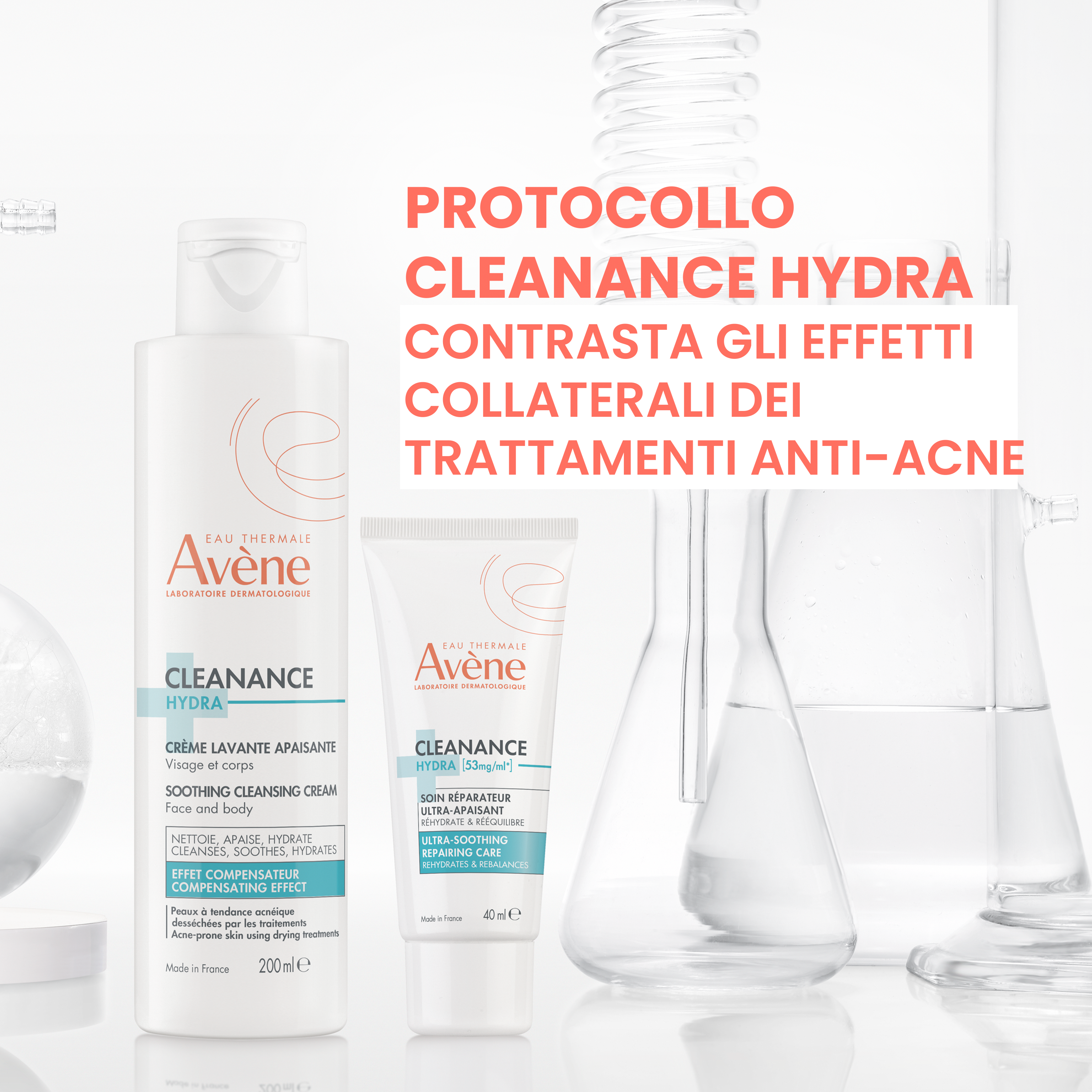 Avène Cleanance Hydra - Crema Lenitiva Per Pelle Secca A Tendenza Acneica 40 ml 