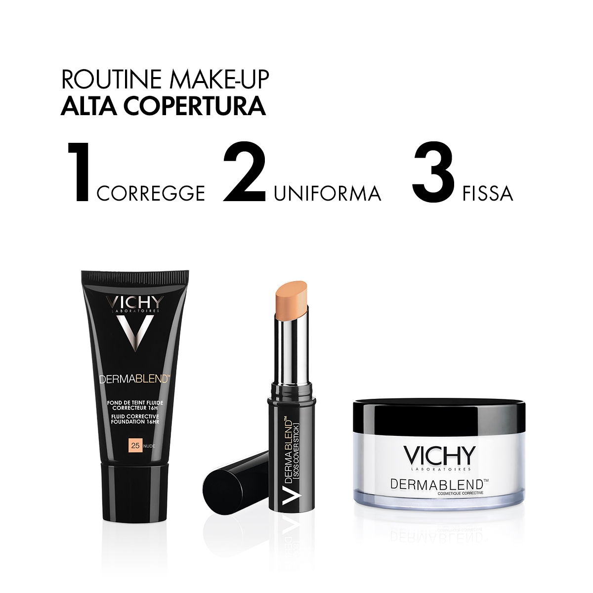 Vichy Dermablend Fondotinta Correttore Fluido 16h tonalità 55 30 ml Vichy Dermablend Fondotinta Correttore Fluido 16h tonalità 55 30 ml
