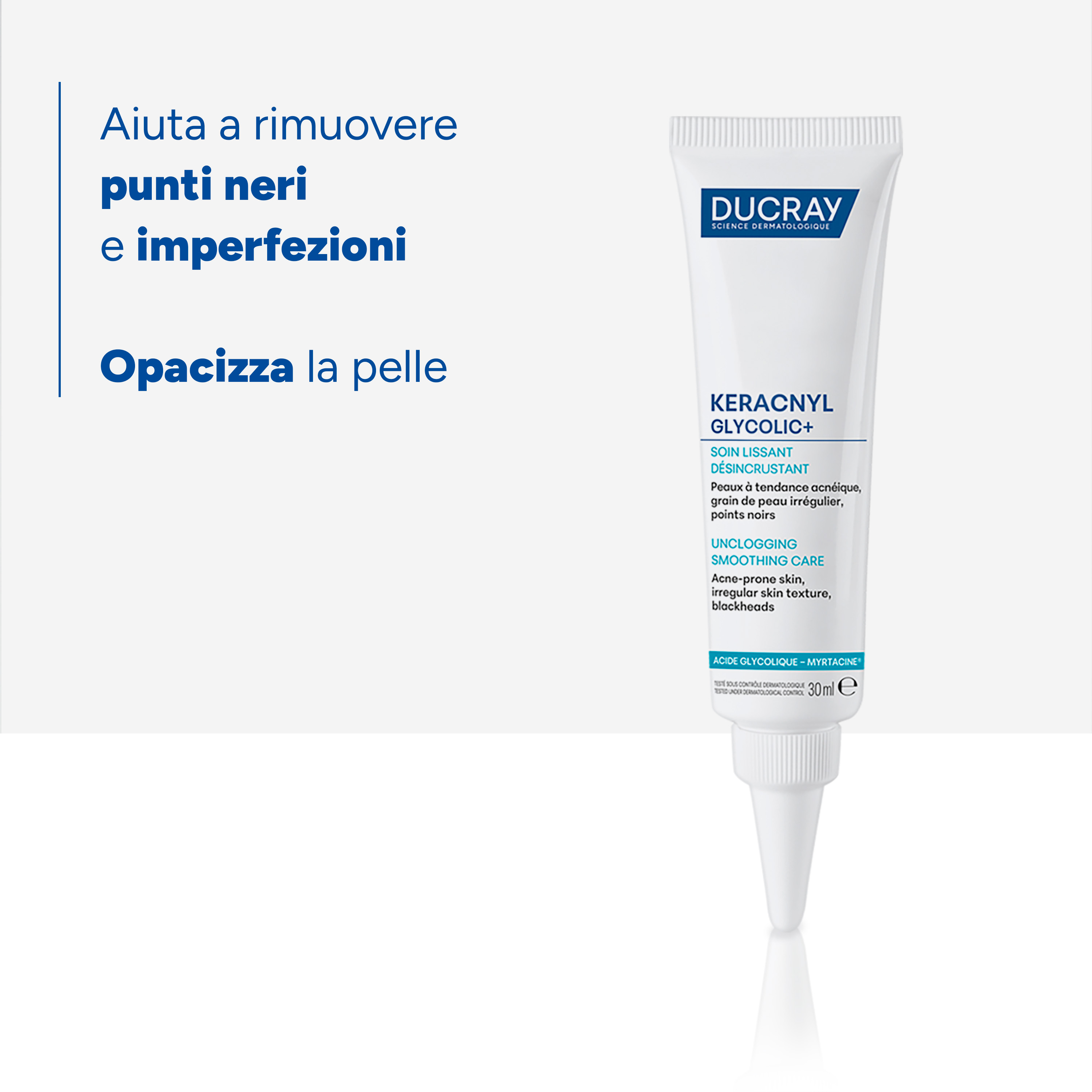 Ducray Keracnyl Glycolic+ - Trattamento Purificante Levigante 30 ml