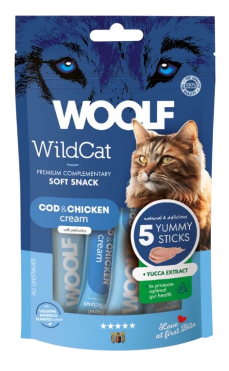 MAST WOOLF GATTO SOFT SNACK CREAM MERLUZZO E POLLO 70GR
