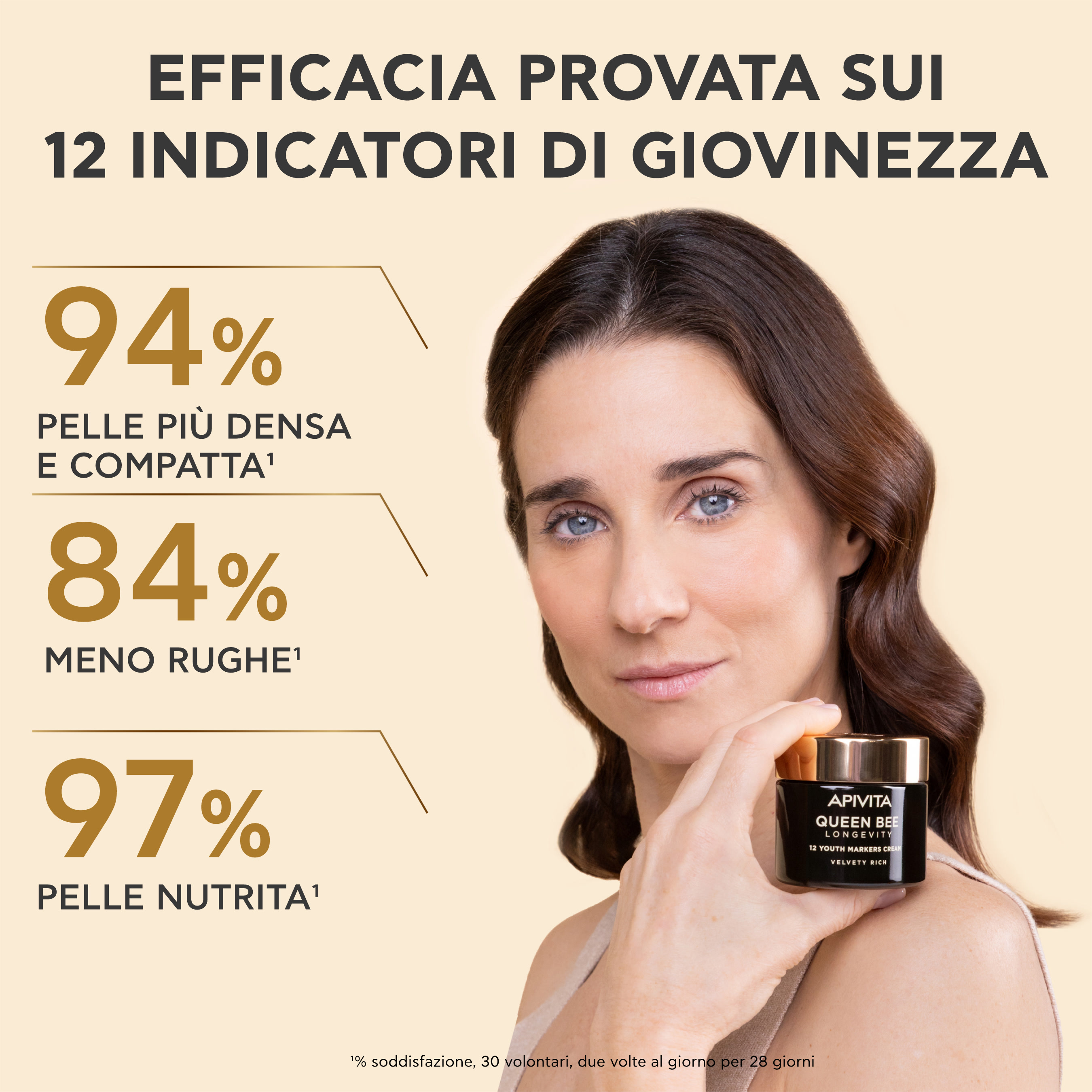 Apivita Queen Bee Longevity - Crema Ricca E Vellutata 12 Indicatori Di Giovinezza 50 ml
