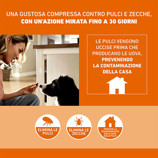 FRONTPRO x3 Compresse Masticabili Antiparassitario Per Cani (10-25Kg) Contro Pulci, Zecche, Uova e Larve FRONTPRO x3 Compresse Masticabili Antiparassitario Per Cani (10-25Kg) Contro Pulci, Zecche, Uova e Larve