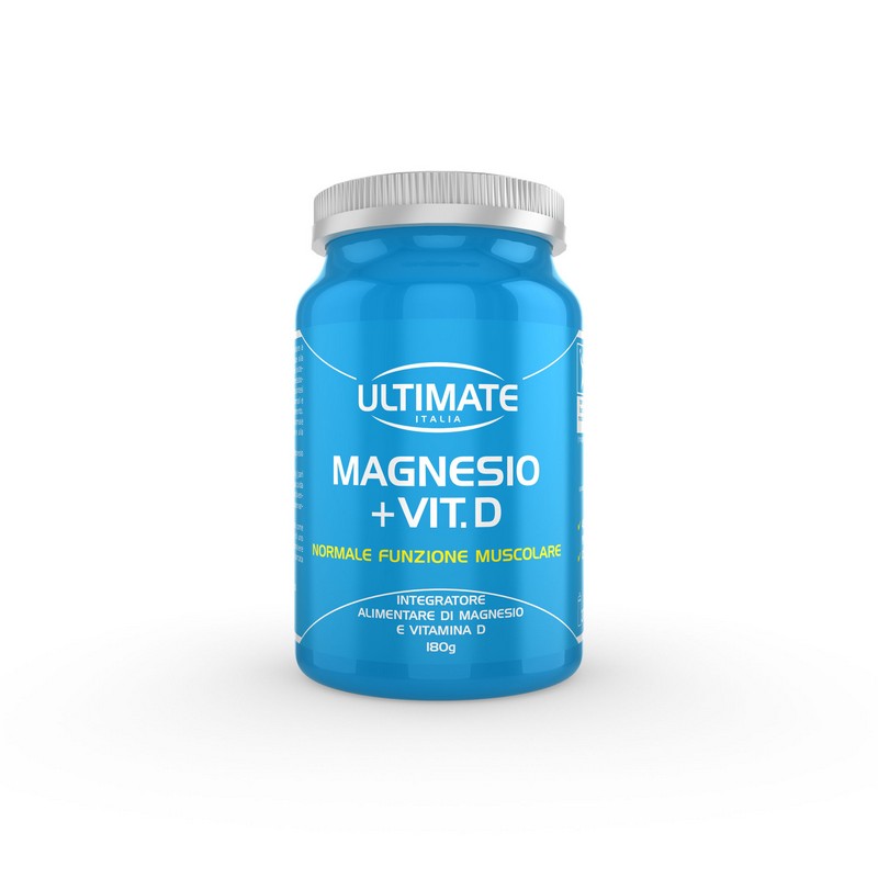 Ultimate Italia Magnesio + Vit. D 180 g - Integratore Per La Normale Funzione Muscolare