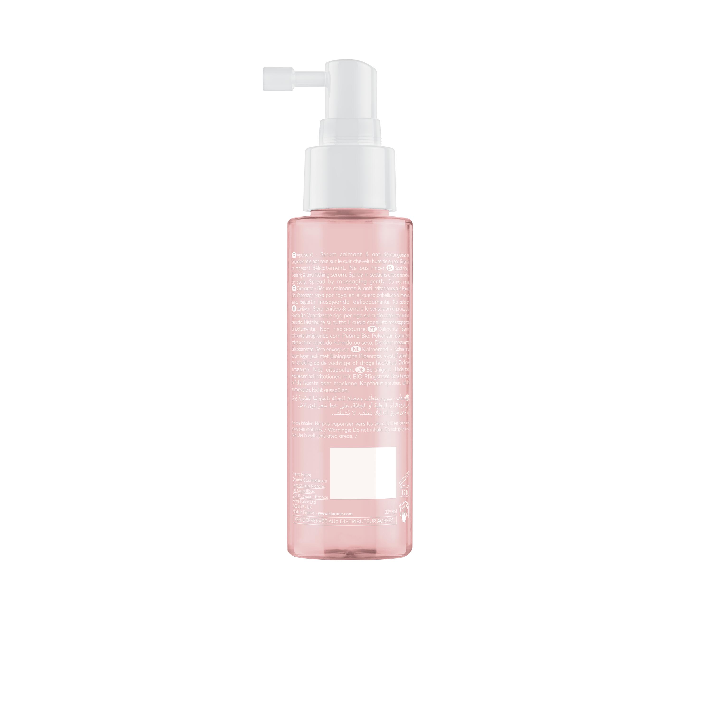 Klorane - Siero Lenitivo Anti-Prurito Alla Peonia Bio Per Cuoio Capelluto Sensibile 100 ml