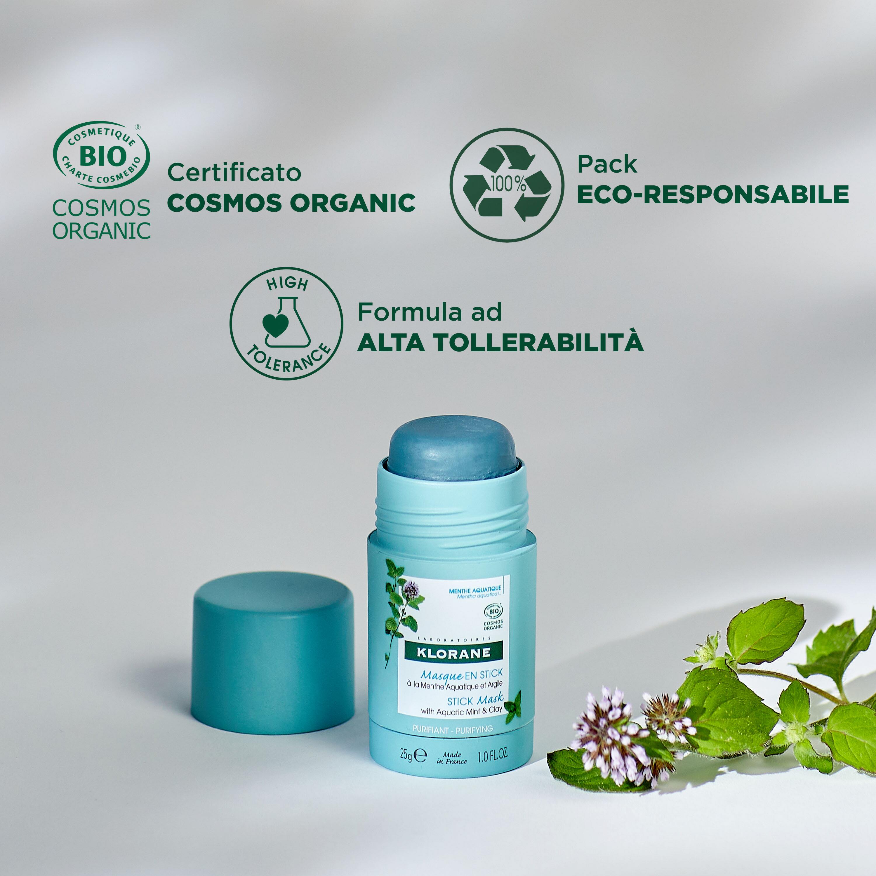 Klorane - Maschera Stick Alla Menta Bio E All'Argilla 25 g