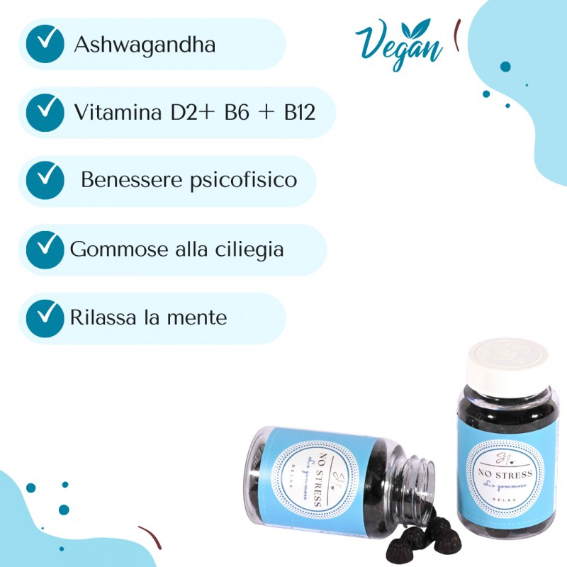Sabbia Natural NO-STRESS per ridurre i livelli di cortisolo e contrastare stress e ansia - 60 GOMMOSE gusto CILIEGIA