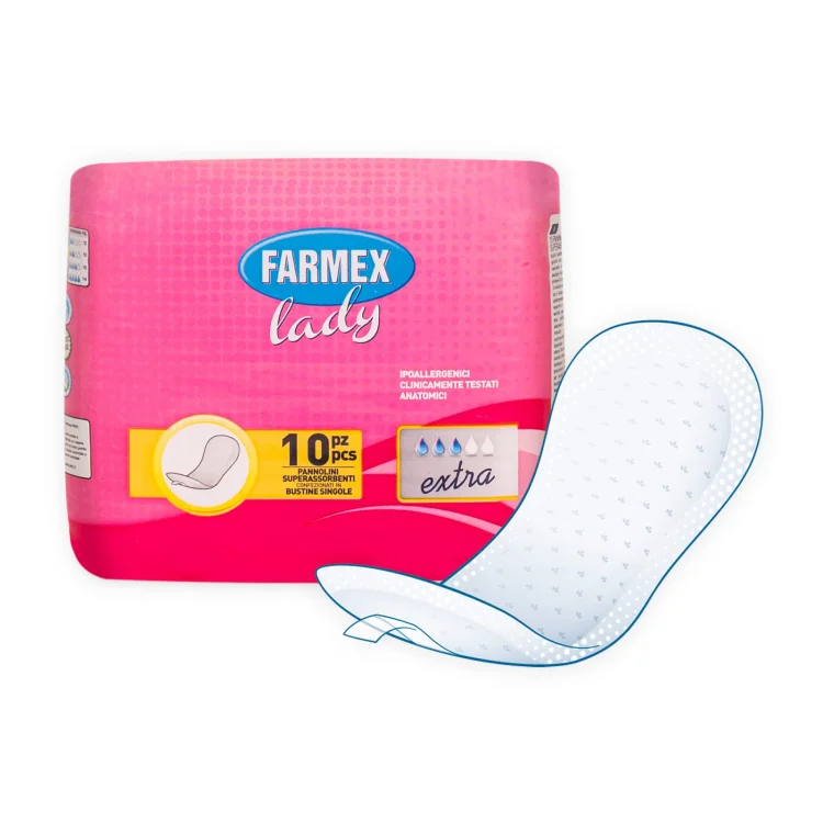 Farmex Lady Extra Pannolino Sagomato Odor Control 10 Pezzi