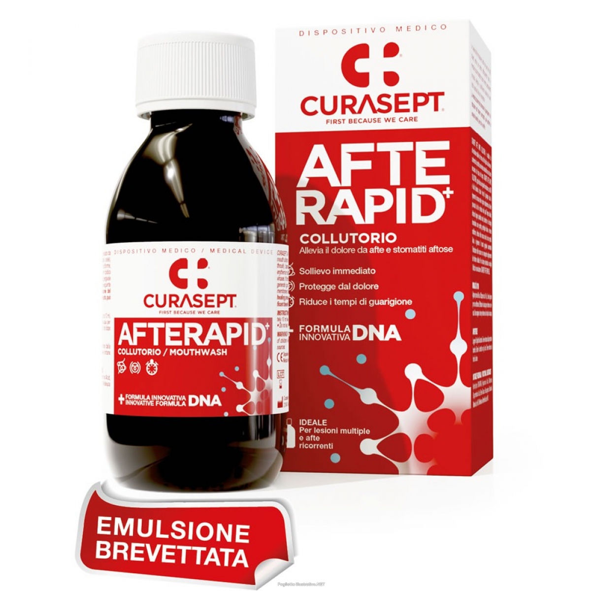 Curasept Collutorio Afte Rapid+ DNA 125 ml  Curasept Collutorio Afte Rapid+ DNA 125 ml