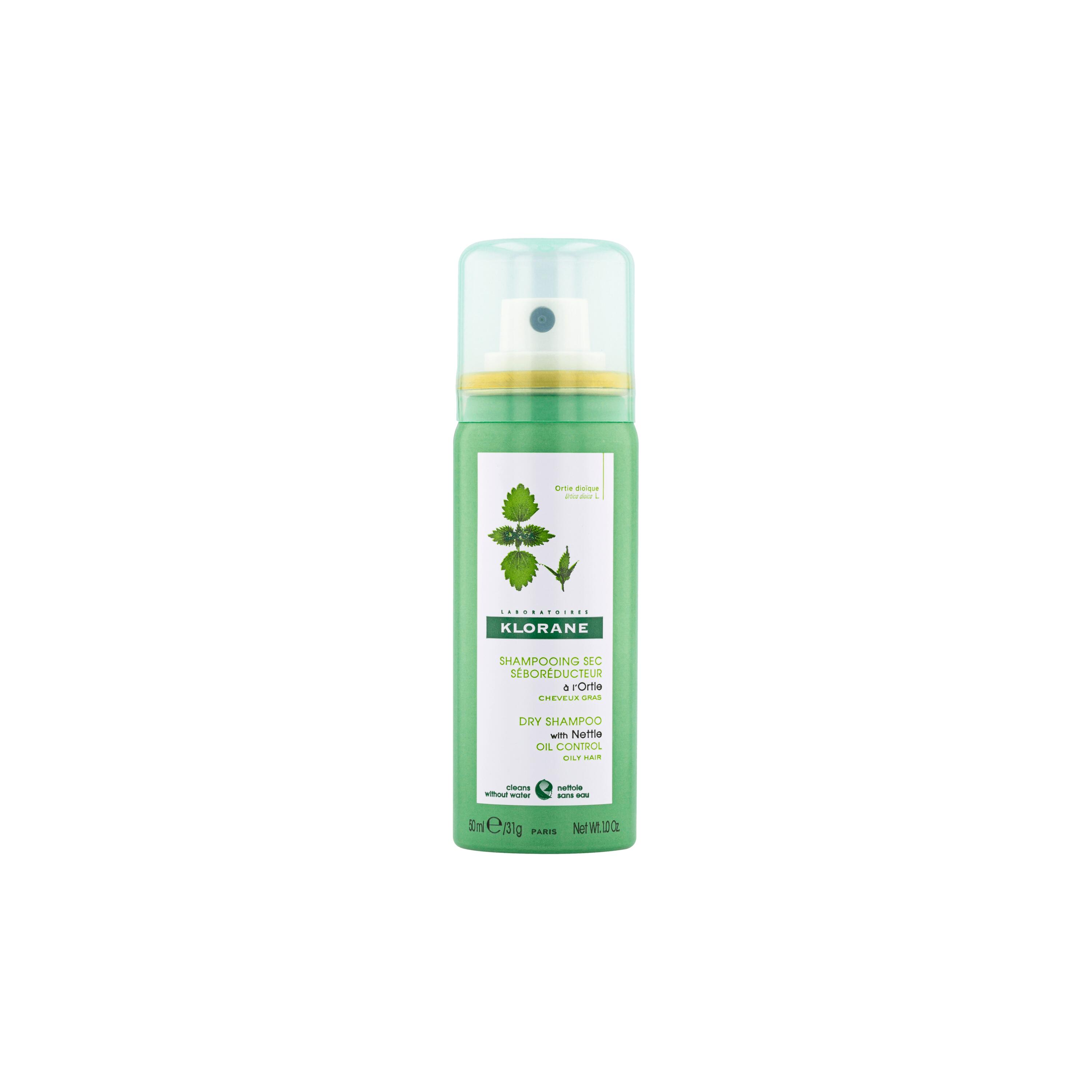 Klorane - Shampoo Secco Seboriduttore All'Ortica Per Capelli Grassi 50 ml