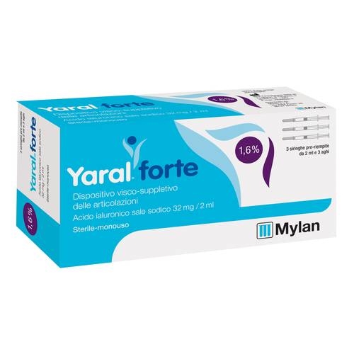 Yaral Forte - Siringa preriempita a base di Acido Ialuronico 1,6% - 32 mg - 2 ml - 1 pezzo