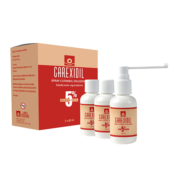 CAREXIDIL 3 Flaconi Soluzione Cutanea 60ML 5%
