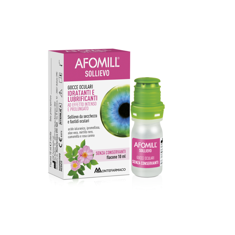Afomill Sollievo Gocce Oculari Idratanti Con Acido Ialuronico 10 ml Afomill Sollievo Gocce Oculari Idratanti Con Acido Ialuronico 10 ml