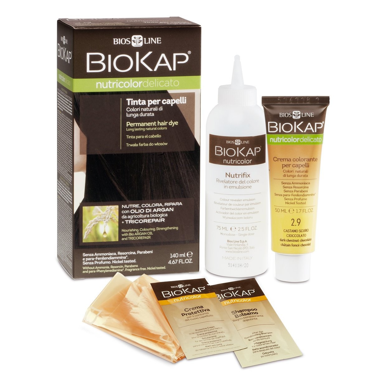 Biokap Nutricolor Delicato 5.50 Tinta Per Capelli Castano Mogano Biokap Nutricolor Delicato 5.50 Tinta Per Capelli Castano Mogano