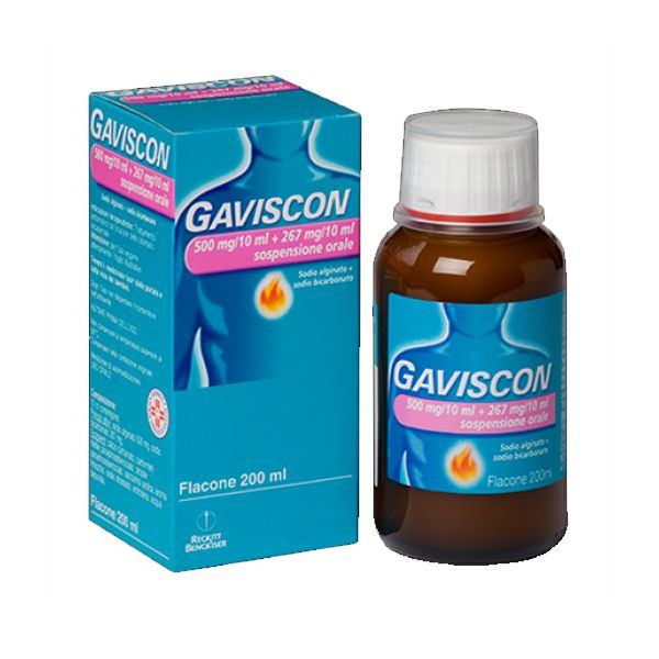 GAVISCON sciroppo SOSPENSIONE ORALE FLACONE DA 200 ml 500MG+267MG/10ML   GAVISCON sciroppo SOSPENSIONE ORALE FLACONE DA 200 ml 500MG+267MG/10ML