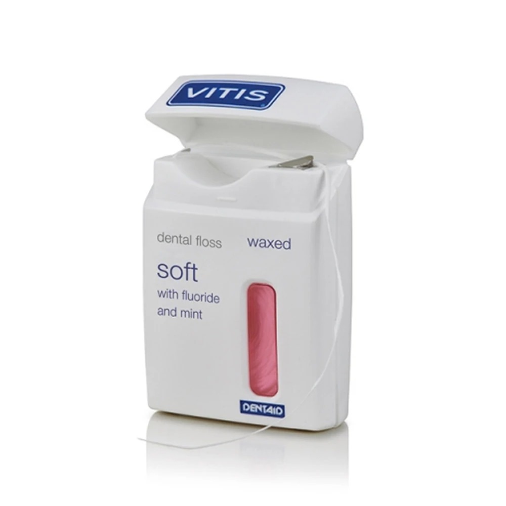 Vitis Dental Floss Soft con Cera Fluoro e Menta Filo Interdentale Cerato 50m