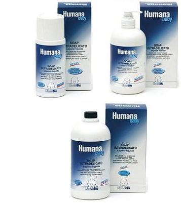 Humana Baby Sapone Liquido Ultradelicato Detergente Idratante 500 ml