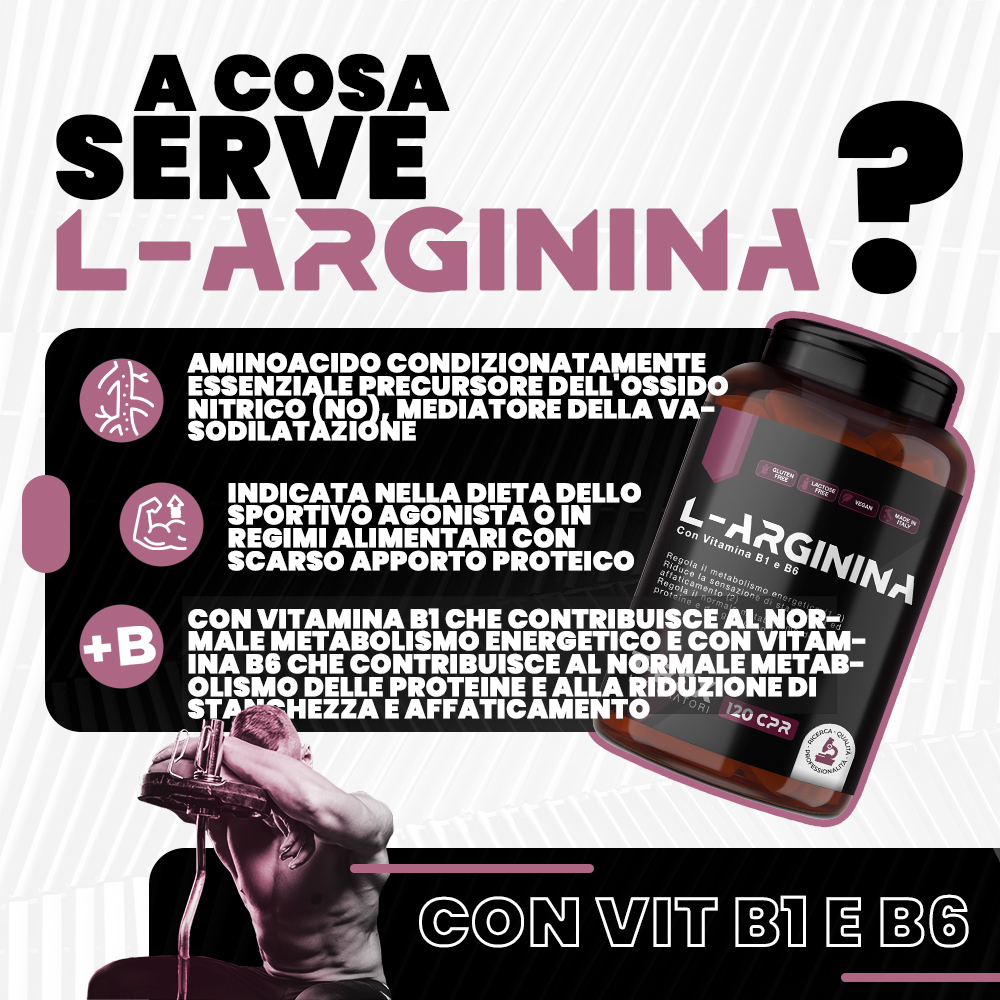 T-Rex Integratori L-Arginina 120 Compresse - Integratore Di L-Arginina HCL