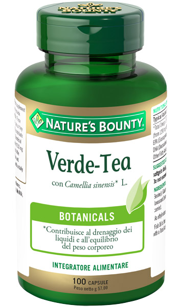 Nature's Bounty Verde-Tea Integratore Drenante 100 Capsule