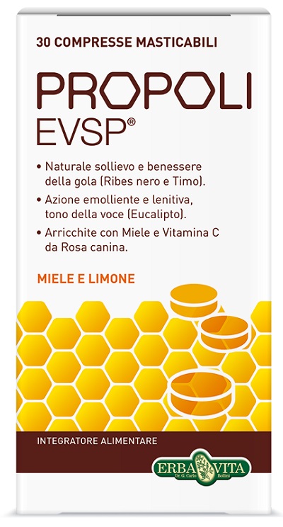 Erba Vita Propoli Adulti Integratore per la Gola 30 Compresse Erba Vita Propoli Adulti Integratore per la Gola 30 Compresse