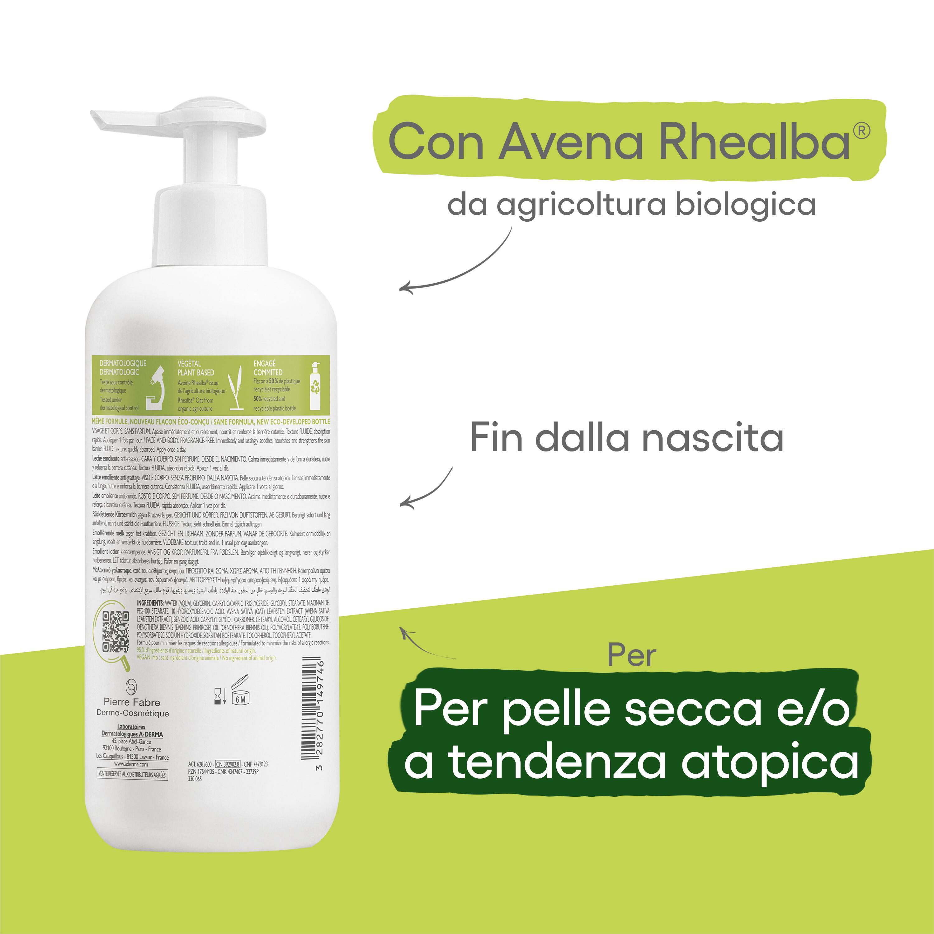 A-Derma Exomega Control - Latte Emolliente Anti-Grattage 400 ml