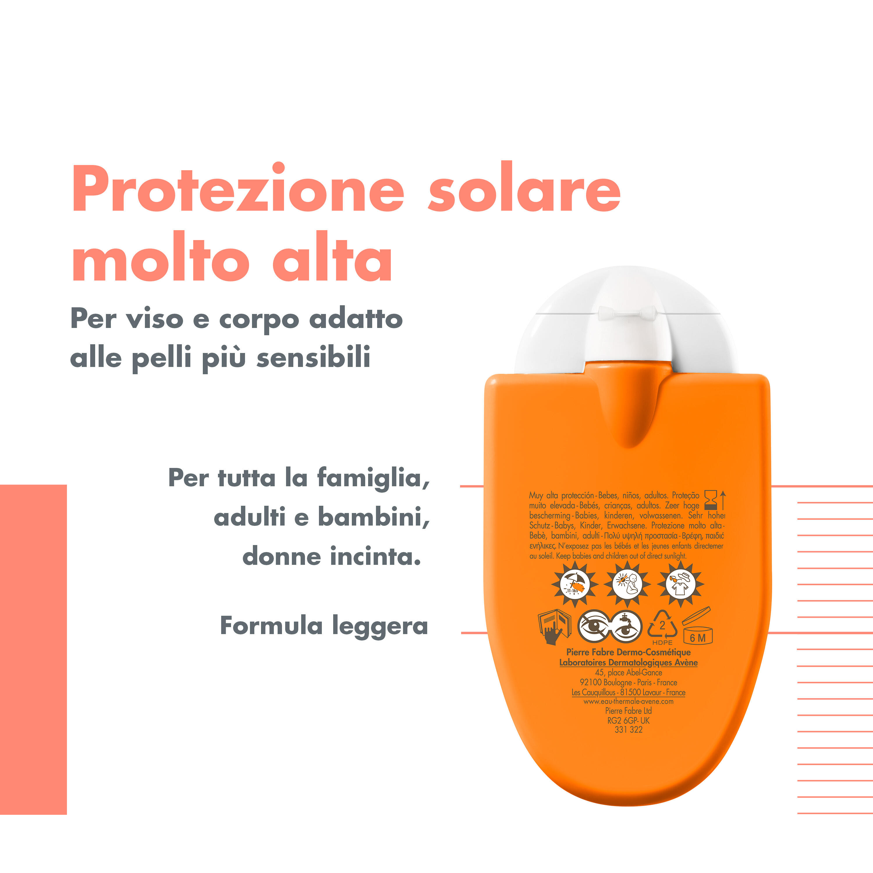 Avène Reflexe Solaire SPF50+ - Protezione Solare Molto Alta Viso E Corpo 30 ml