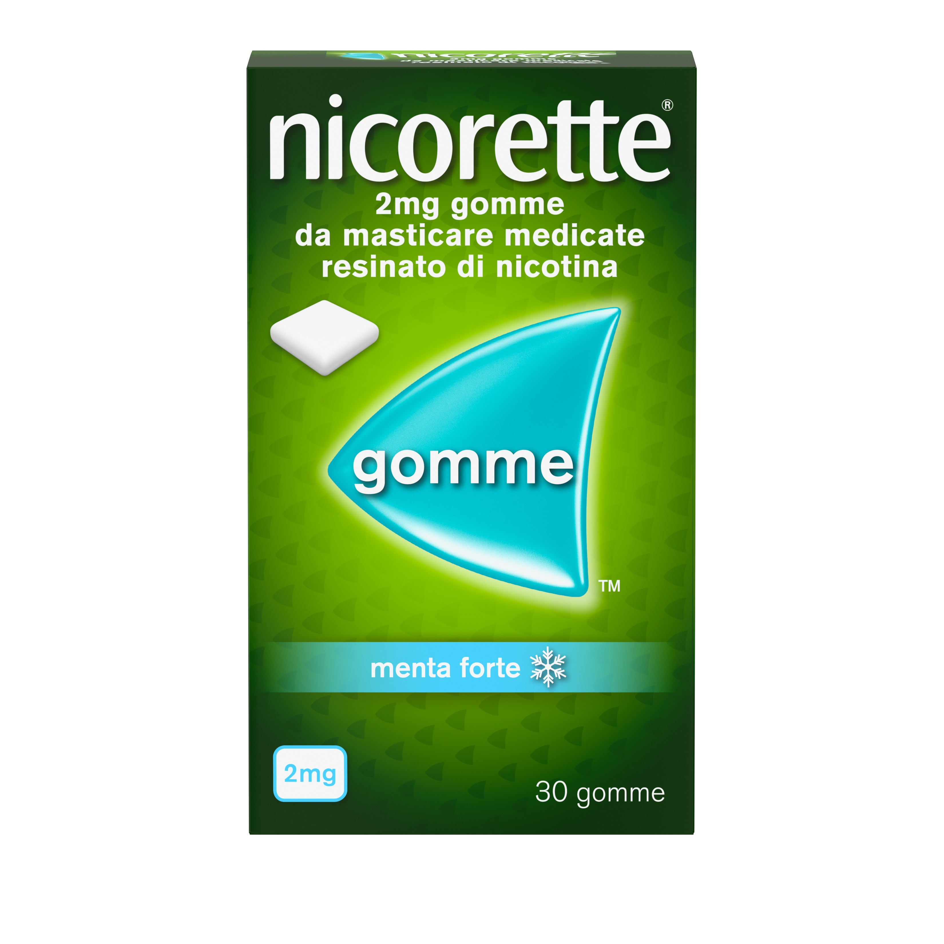 Nicorette Gomme 2 mg Nicotina Menta 30 Gomme Masticabili