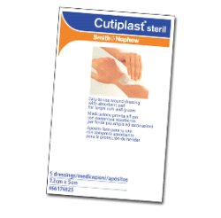 Cutiplast Steril Medicazione Adesiva Sterile TNT Con Tampone Assorbente 15x8 cm 5 Pezzi
