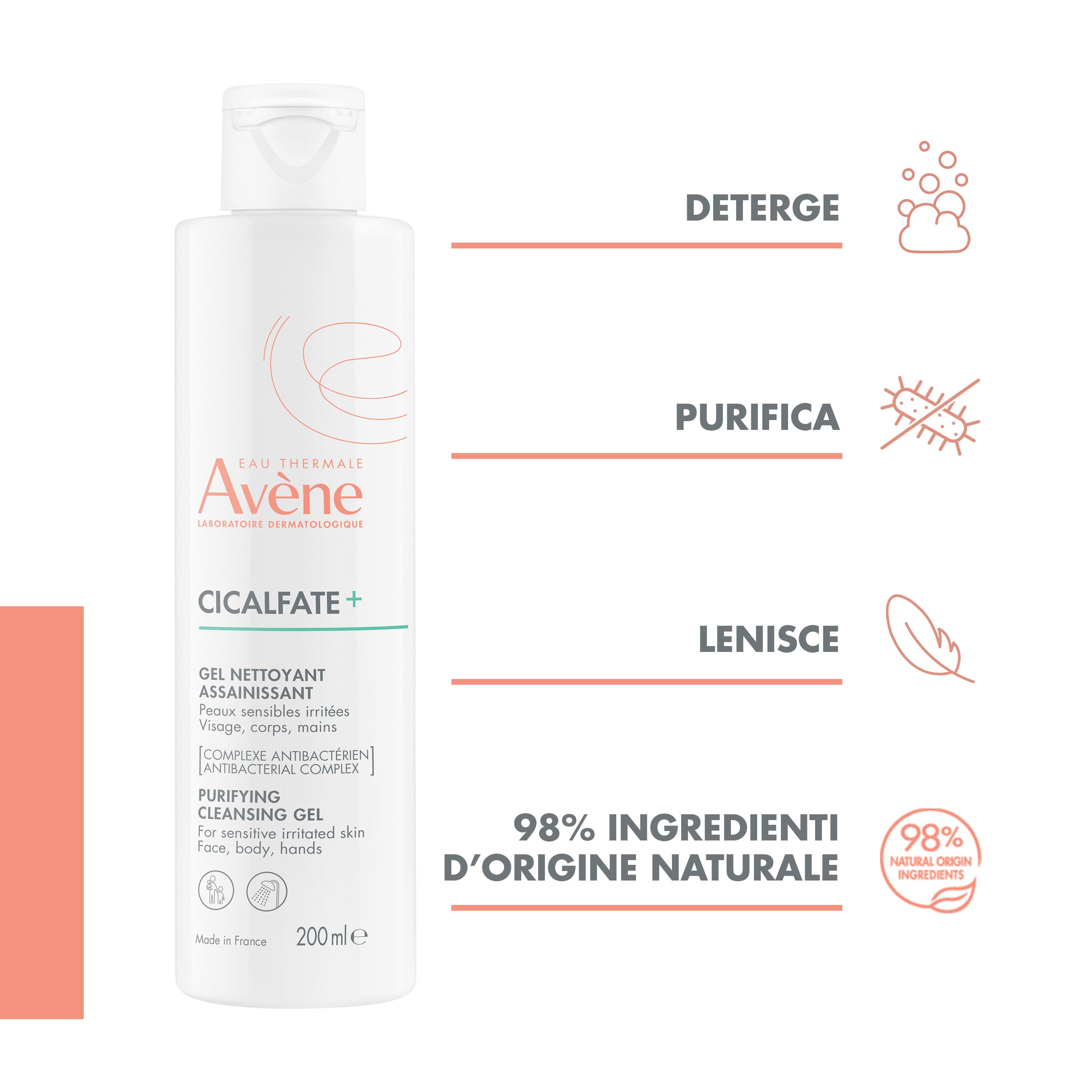 Avène Cicalfate+ - Gel Doccia Detergente Purificante Viso E Corpo 200 ml