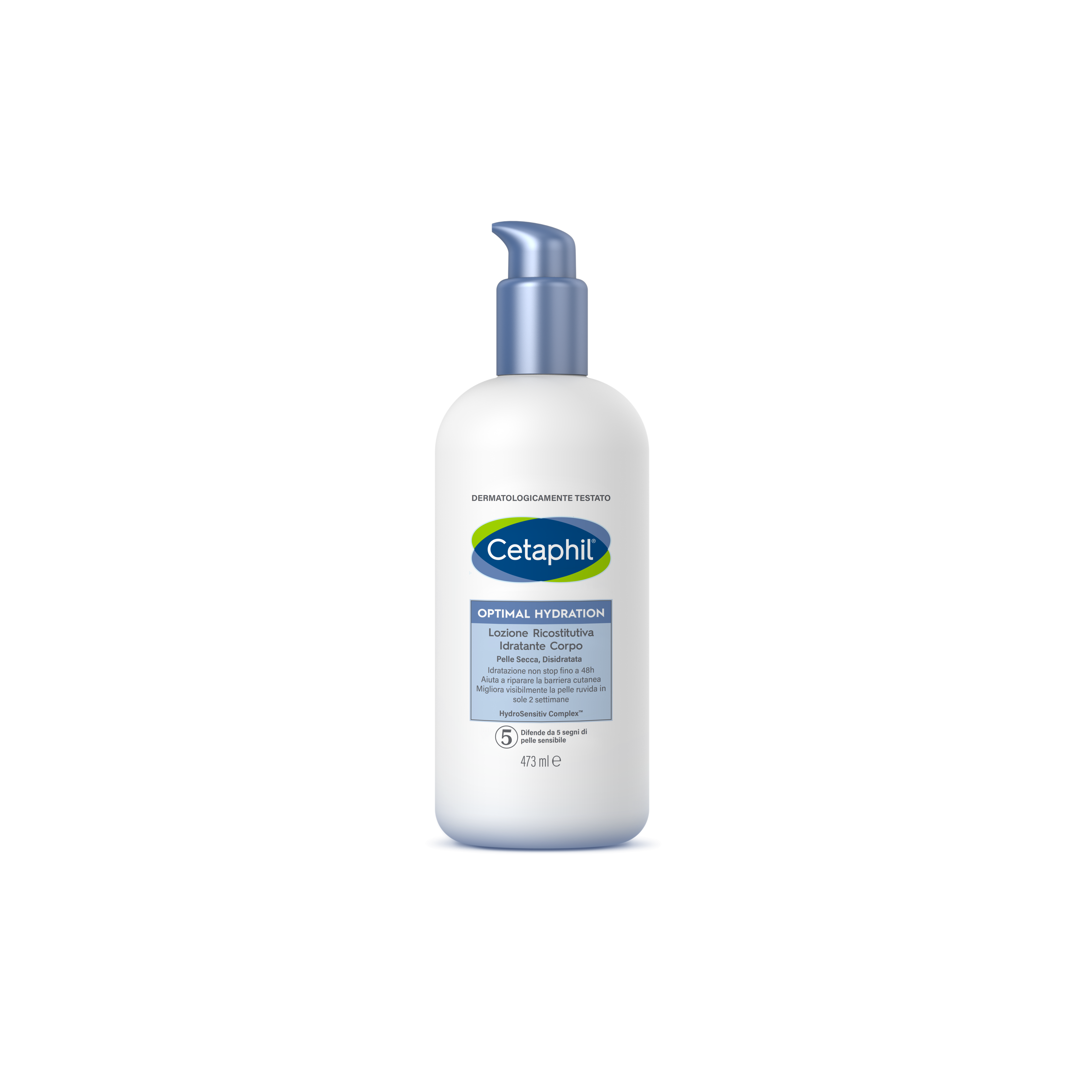 Cetaphil Optimal Hydration Lozione Ricostitutiva Idratante Corpo, per Pelle Secca e Sensibile, Idratazione Intensa 48 Ore, Formato 473 ml