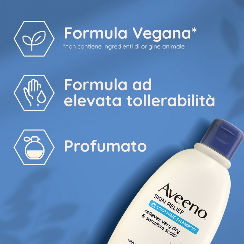 Aveeno Skin Relief Shampoo Lenitivo Per Prurito, Shampoo lenitivo e antiprurito, Shampoo delicato all'Avena per cute irritabile, Shampoo cute secca e sensibile ad alta tollerabilità, 300 ml Aveeno Skin Relief Shampoo Lenitivo Per Prurito, Shampoo lenitivo e antiprurito, Shampoo delicato all'Avena per cute irritabile, Shampoo cute secca e sensibile ad alta tollerabilità, 300 ml