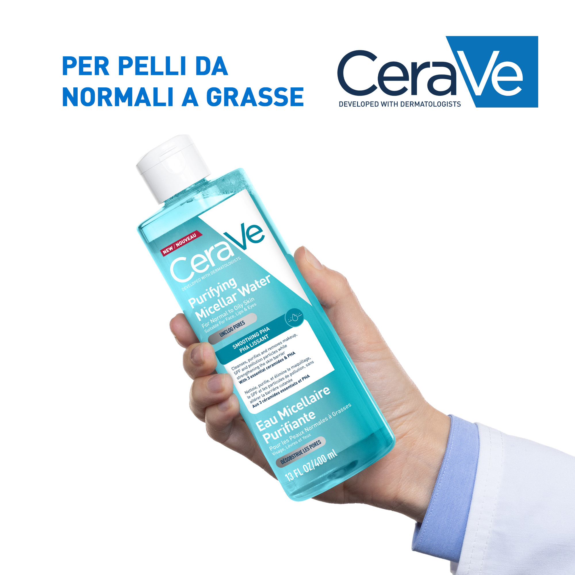 CeraVe - Acqua Micellare Purificante Per Pelli Normali A Grasse 400 ml