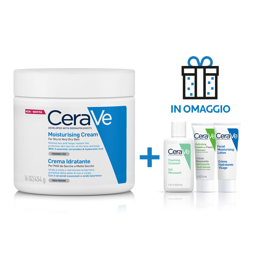 CeraVe Crema Corpo Idratante Pelle Molto Secca 454 g