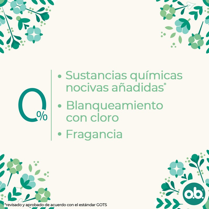 o.b. Assorbenti Interni, Organic Super, 100% Cottone Biologico, 16 Tamponi, color White o.b. Assorbenti Interni, Organic Super, 100% Cottone Biologico, 16 Tamponi, color White