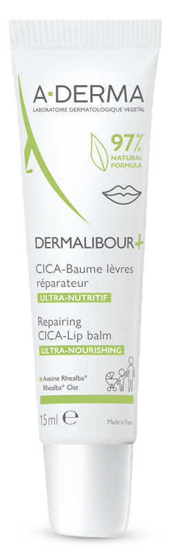 A-DERMA DERMALIBOUR + CICA Balsamo Labbra Ristrutturante 15mL