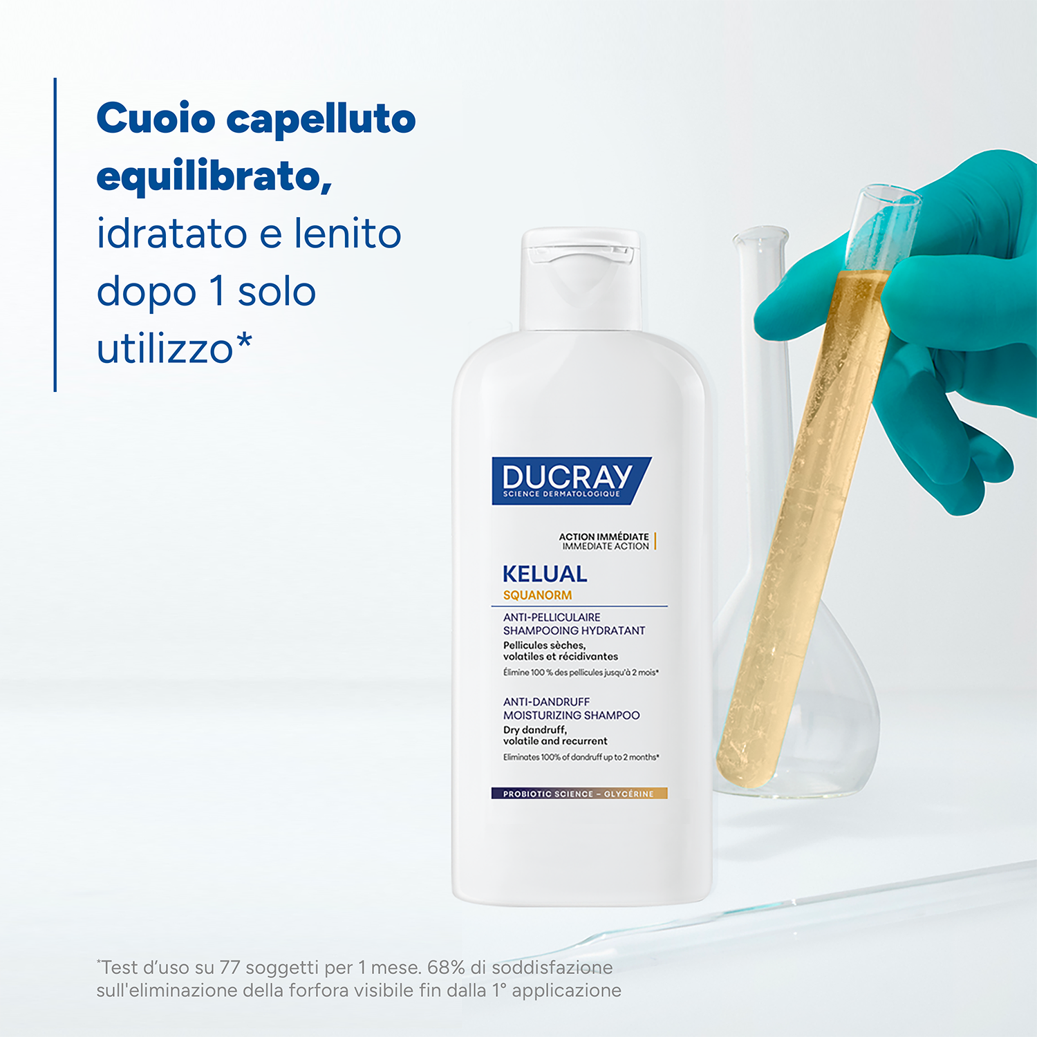 Ducray Kelual Squanorm - Shampoo Trattante Idratante Per Forfora Secca 200 ml 
