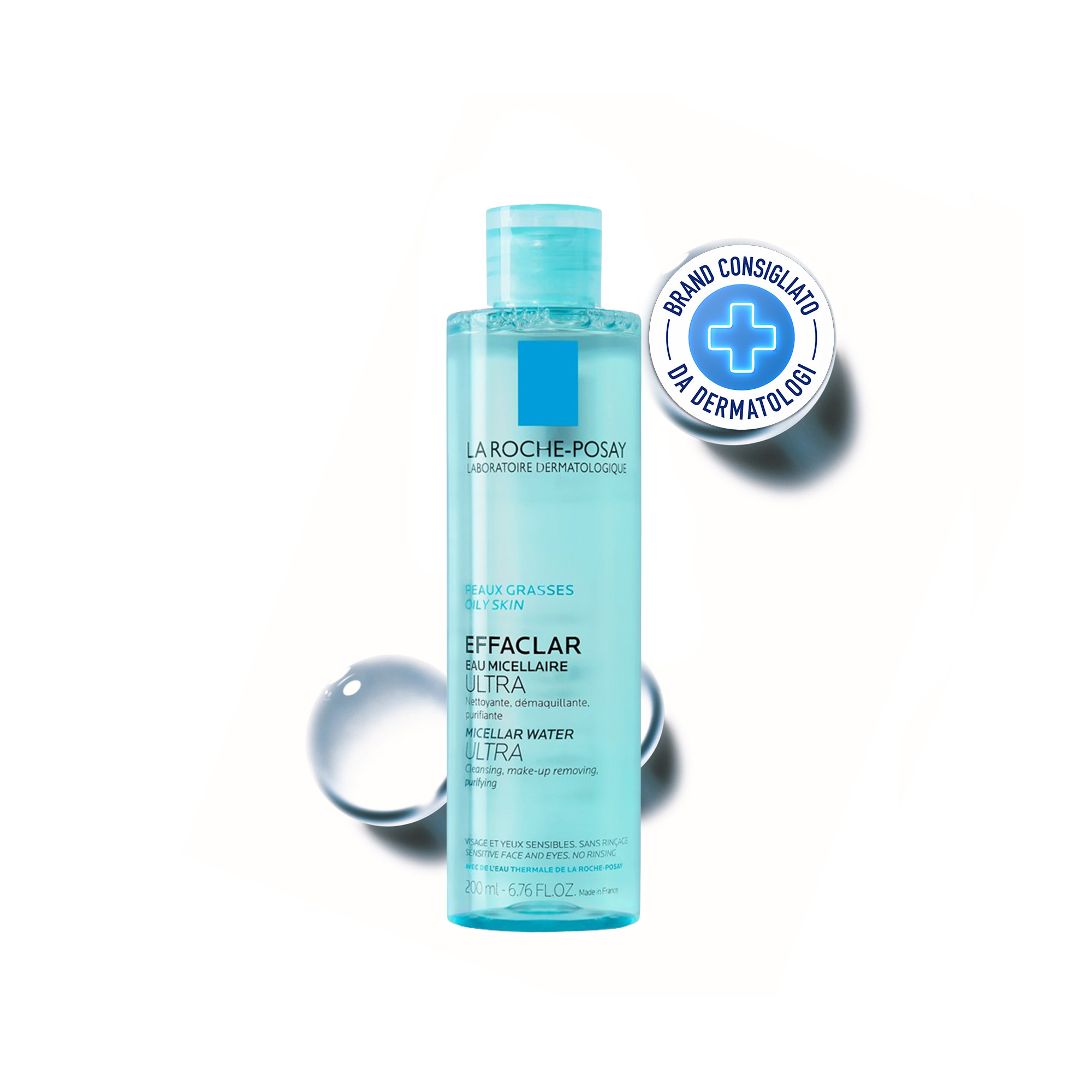 La Roche-Posay Effaclar - Acqua Micellare UItra Per Pelle Mista, Grassa O A Tendenza Acneica 200 ml