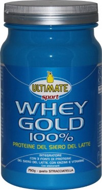 Ultimate Sport Whey Gold 100% Integratore Proteico Gusto Stracciatella 750 g