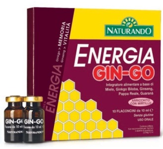 Naturando Energia Gin-Go Integratore 10 Flaconcini da 10 ml Naturando Energia Gin-Go Integratore 10 Flaconcini da 10 ml