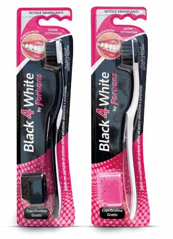 Forhans Spazzolino Black4White Carbone Attivo Forhans Spazzolino Black4White Carbone Attivo
