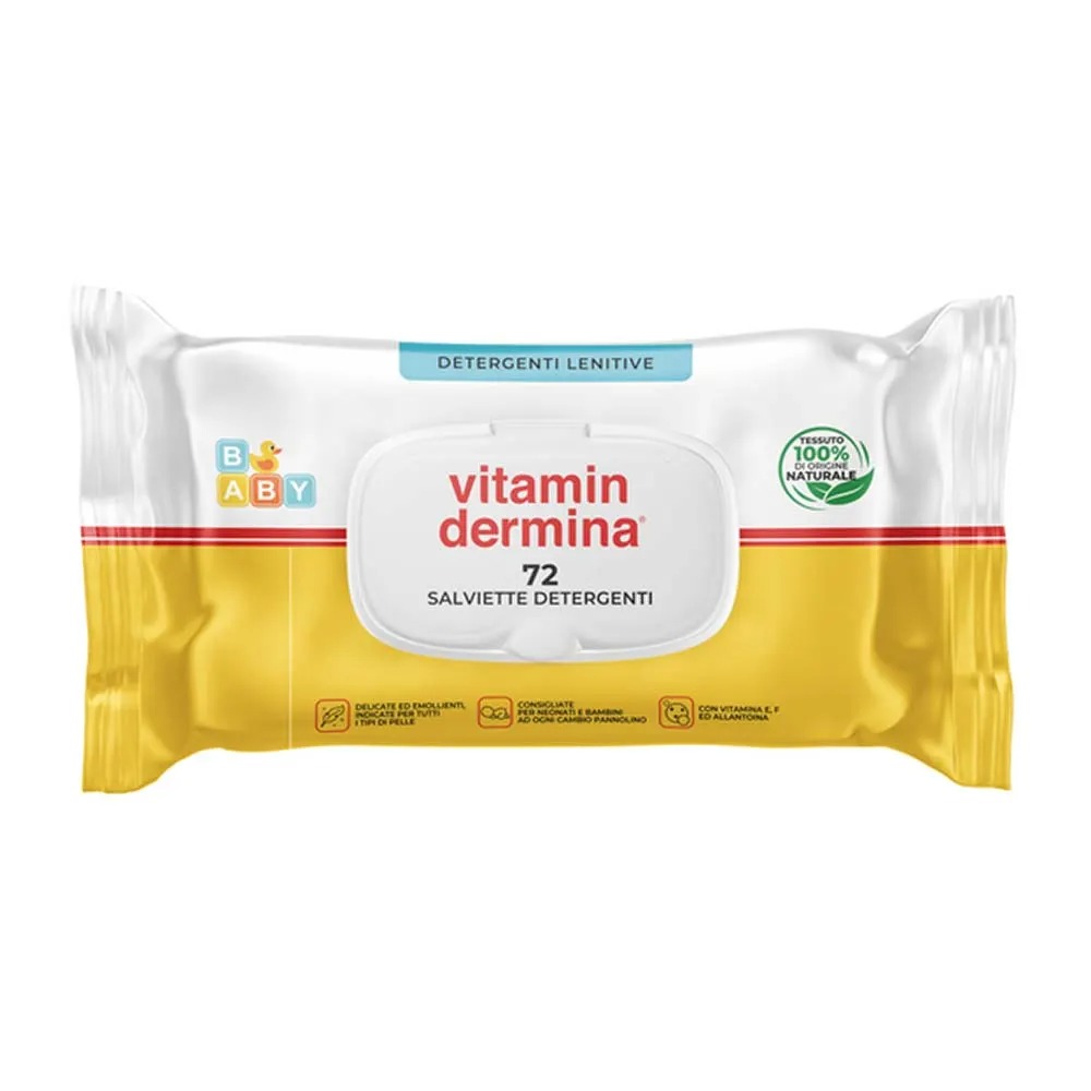 VitaminDermina Baby Salviette Detergenti Lenitive 72 Salviettine